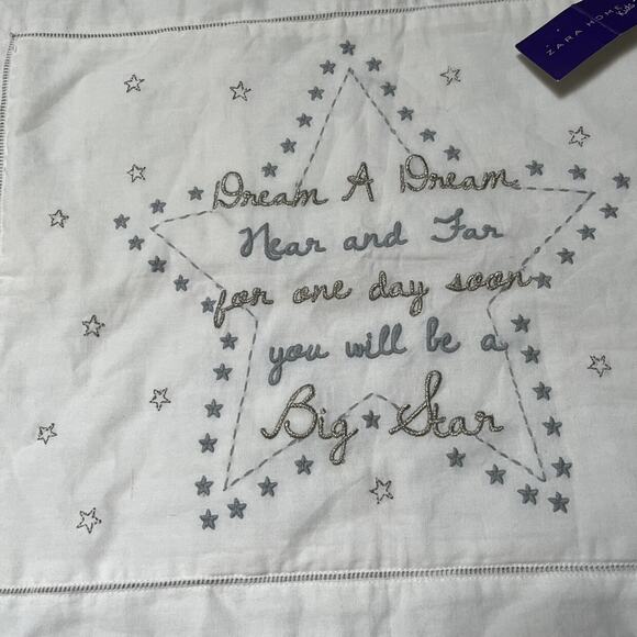 NWT Zara Home Kids Embroidered Pillowcase - Picture 3 of 9